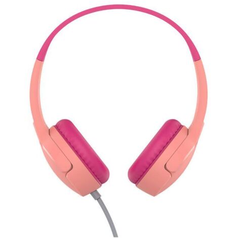 belkin BELKIN SOUNDFORM Mini Wired On-Ear Headphones for Kids Pink (AUD004BTPK)