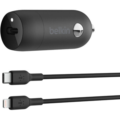 Belkin Boost Charge Caricabatteria da Auto 30W Cavo USB-C Nero