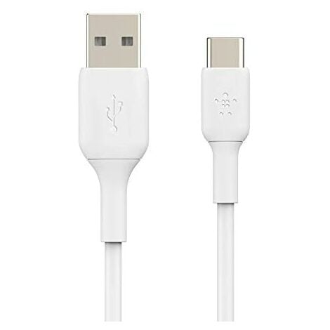 Belkin Câble USB-C Boost Charge (câble USB-C vers USB-A, USB Câble Type-C pour iPad Pro, Nintendo Switch, Pixel, appareils Samsung et autres, 15 cm), blanc.