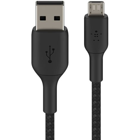 Belkin Micro-USB-Kabel ummantelt 1m schwarz          CAB007bt1MBK