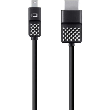 Belkin Mini-Display / HDMI Câble adaptateur Fiche mâle Mini DisplayPort, Fiche mâle HDMI-A 1.80 m noir F2CD080bt06 Câbl - noir
