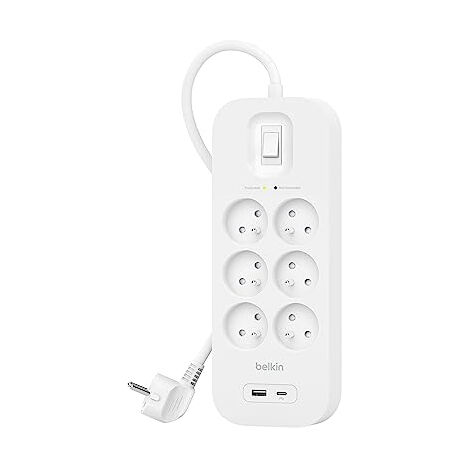 Câble alimentation SHOT CASE USB Double Prise Murale 2 Ports Blanc