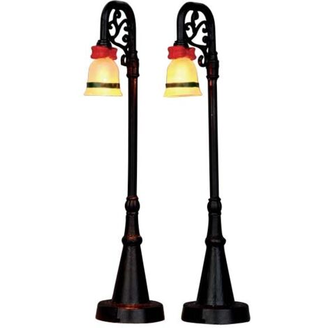 Bell Ornament Lamp Post Set of 2 B/O 4.5V Cod. 54932