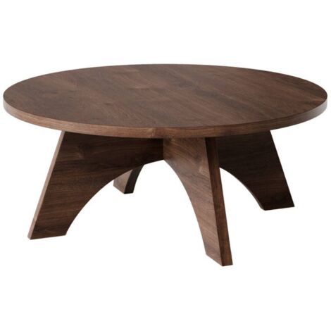 BELL runder Couchtisch Ø68 cm Schokoladenbraun Eiche