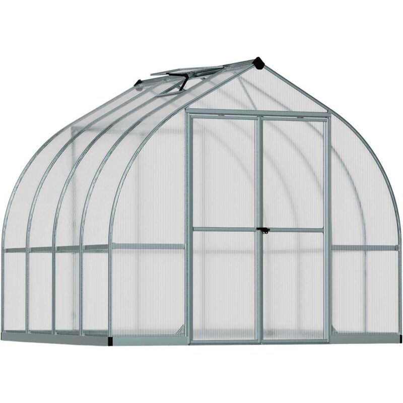 Palram - Serre de jardin en aluminium argent et polycarbonate Bella 6m²