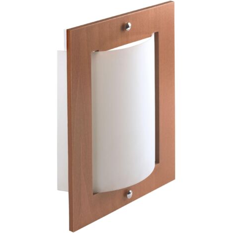 BELLA Applique Mur E27 60W max. bois clair verre opale Lpe non incl. ARIC 1820