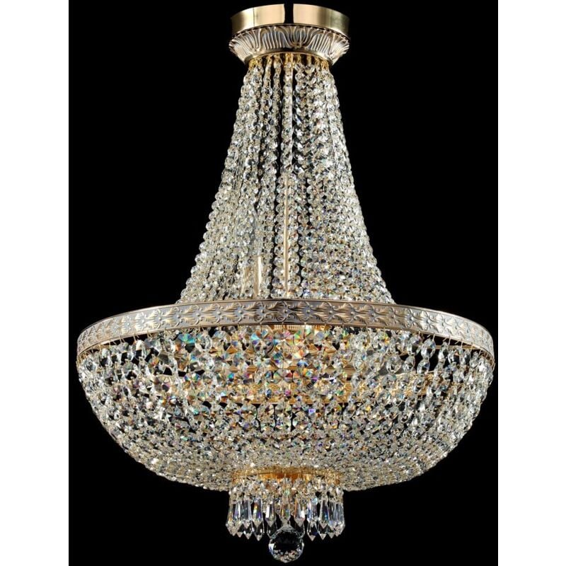 Maytoni - Bella Grand lustre doré et cristal, 8 lumières, E14