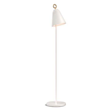 Bella Lampadaire Task Blanc Antique, Gradateur Sur Cordon 1x E14