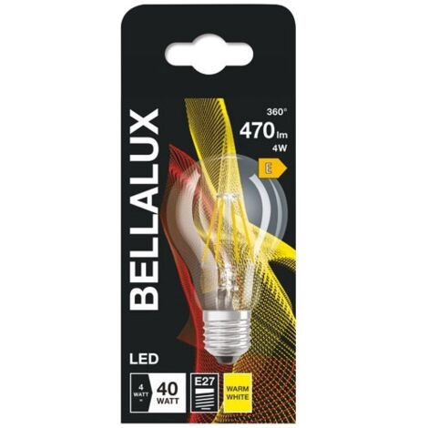 BELLALUX - Bellalux led clair standard E27 4 W chaud 470 lm