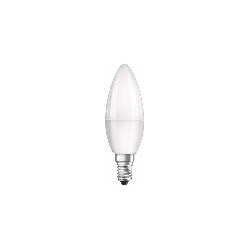 Lampadina a fiamma smerigliata E14 led, 4,9W, bianco caldo.