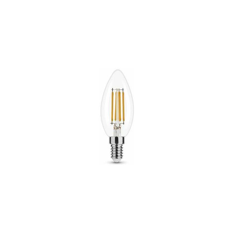 Ampoule LED verre transparent flamme E14, 4W, 470lm. Bellalux