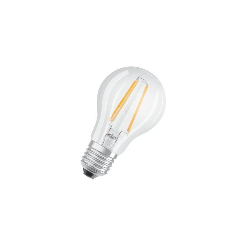 Ampoule led verre transparent standard E27, 6.5W, blanc chaud. Bellalux