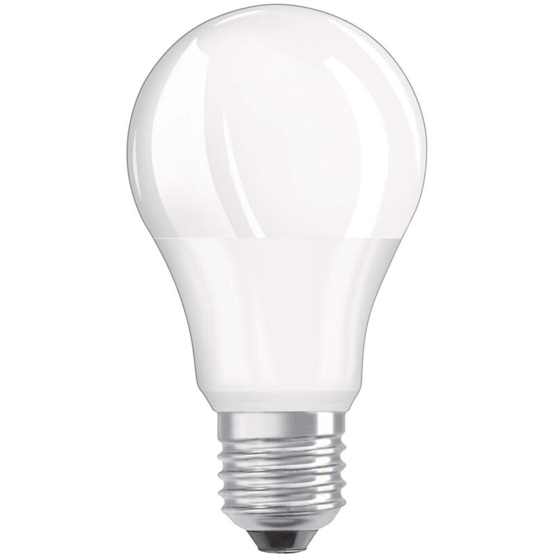 Lampadina led E27 smerigliata standard, 8,5W, bianco caldo.