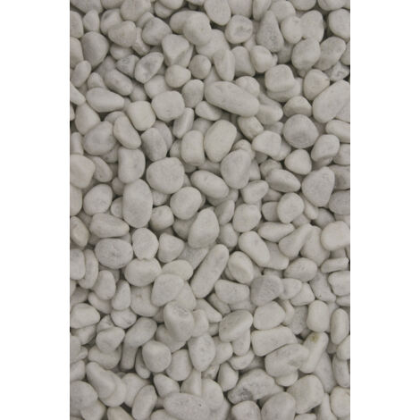 Bellamoli Gestaltungskiesel Bianco Carrara weiß ca.15-25 mm, 25 kg Kieselsteine