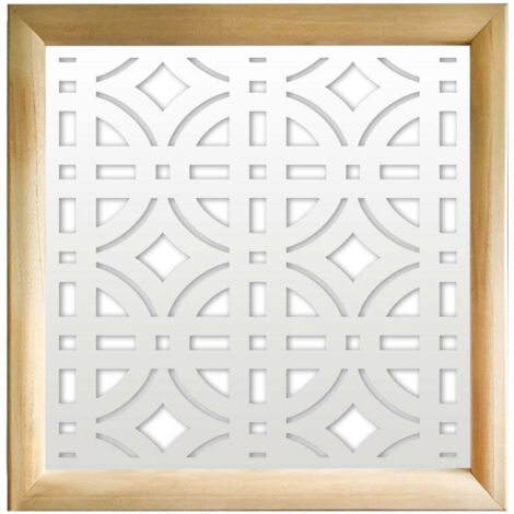BELLATOR - Moduli Decorativi in Legno e PVC - Misura: 48x48 cm - Colore: bianco