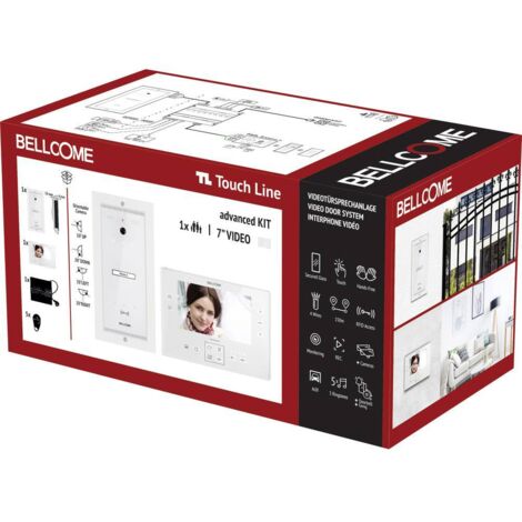 Bellcome Advanced 7" Video-Kit 1 Familie Interphone vidéo filaire Set complet 8 pièces blanc Y761732
