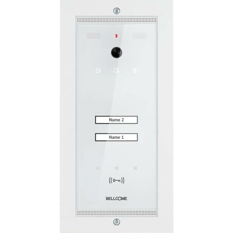 BES-15108 - Citofoni & Videocitofoni - beselettronica - Kit citofono bianco  monofamiliare coperto 1 cornetta apertura cancello 2 fili