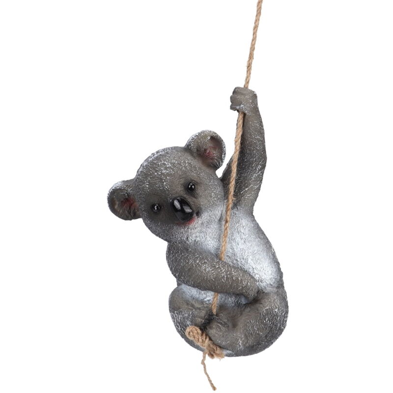 Belle simulation de koala oscillant à suspendre, figurine d'extérieur pour décoration de jardin, patio, cour