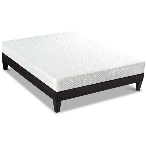 BELLECOUR LITERIE Ensemble ABSOLU 140x190 cm Matelas Mémoire de forme + Sommier Bois