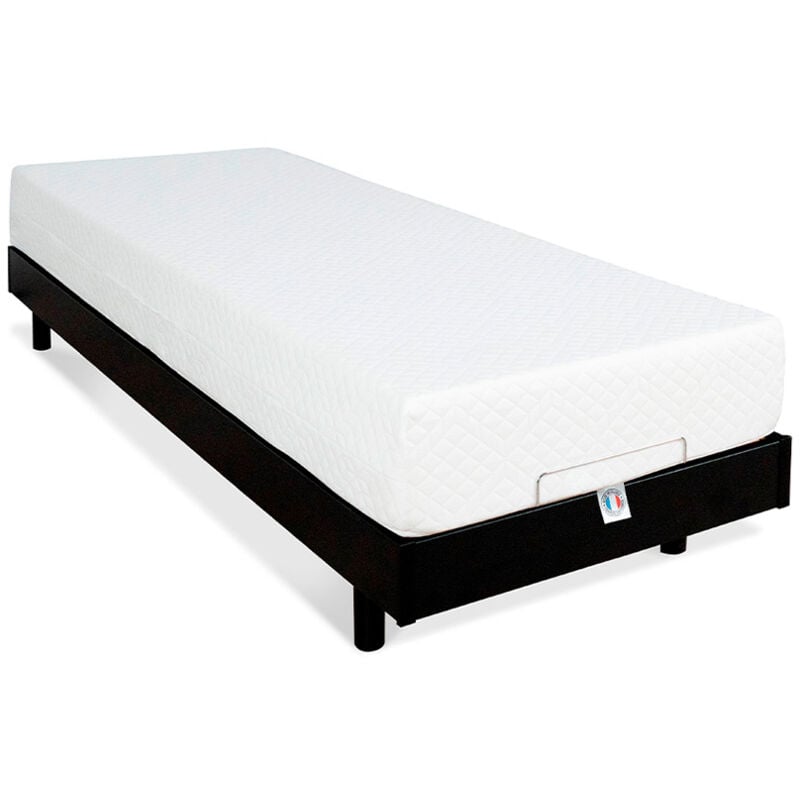 Literie Ensemble flex 80x190 cm Sommier électrique + Matelas Mémoire de forme - Bellecour
