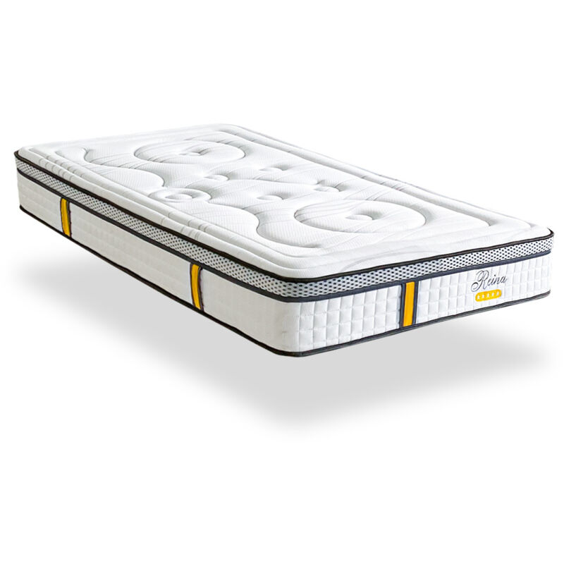Literie Ensemble reina 2.0 90x200 cm Matelas Ressorts ensachés + Protège matelas anti punaise - Bellecour