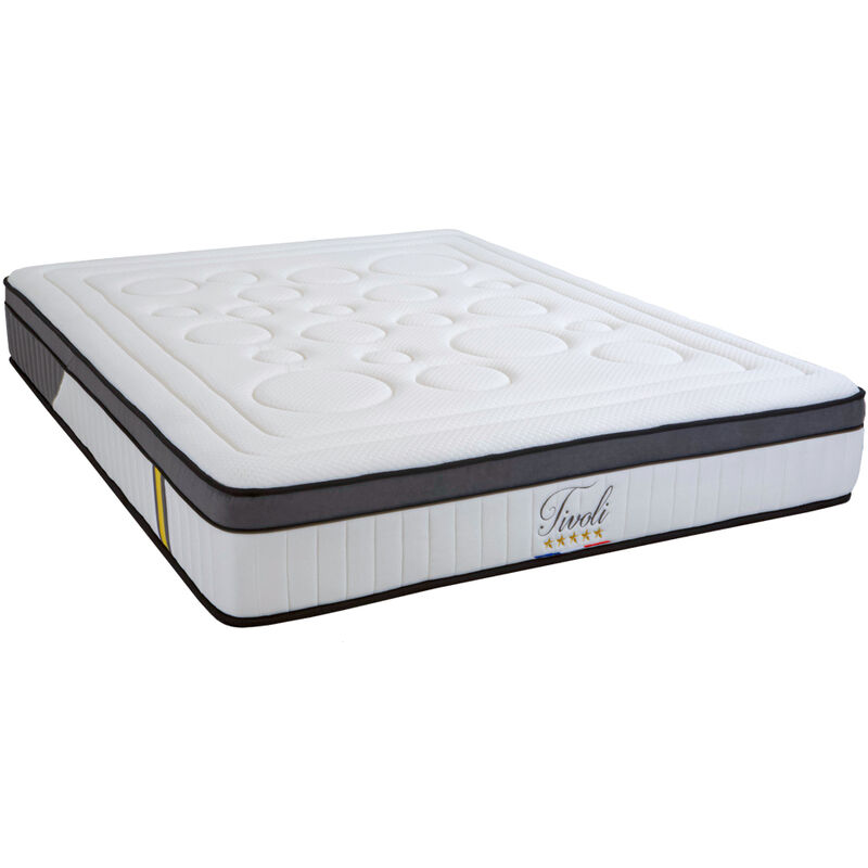Bellecour - literie Ensemble tivoli 140x190 cm Matelas Mémoire de forme + Protège matelas anti punaise