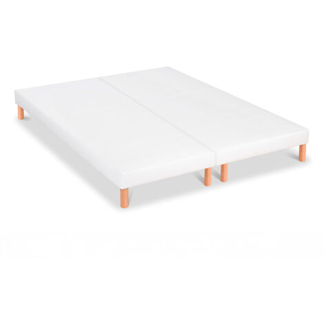 BELLECOUR LITERIE  Jeu de 2 sommiers tapissiers CAPUCINE 2x80x200 cm  Epaisseur 13 cm  Blanc (pieds inclus)