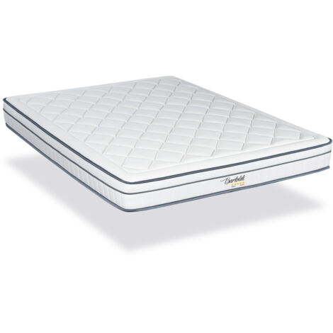 BELLECOUR LITERIE Matelas BARTOLDI 140x190 cm Ressorts ensachés & Mémoire de forme