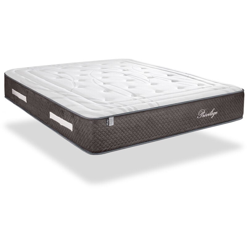 Bellecour - literie Matelas privilege 140x190 cm Ressorts ensachés & Mémoire de forme
