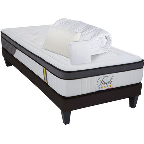 BELLECOUR LITERIE  Pack anti punaise TIVOLI 90x200 cm  Matelas + Sommier + Accessoires