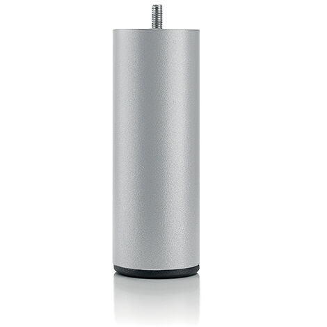 BELLECOUR LITERIE Pied de lit cylindrique en métal Gris Hauteur 16 cm (vendu à l'unité)