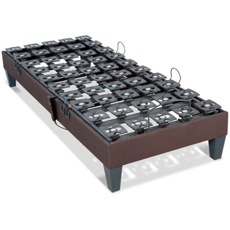 BELLECOUR LITERIE | Sommier électrique MONDOR 90x200 cm | Plots - Gris