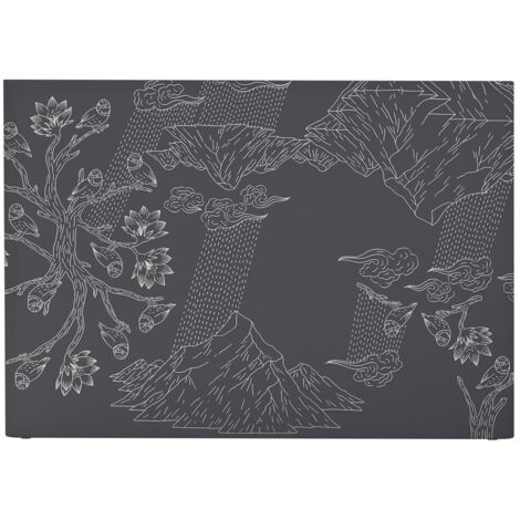 BELLECOUR LITERIE  Tête de lit déhoussable NORVEGE 140x110 cm  Coloris Gris