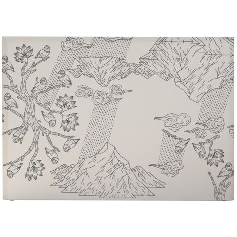 BELLECOUR LITERIE  Tête de lit déhoussable NORVEGE 160x110 cm  Coloris Blanc