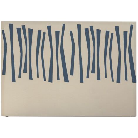 BELLECOUR LITERIE  Tête de lit déhoussable PALISSADE 140x110 cm  Coloris Bleu