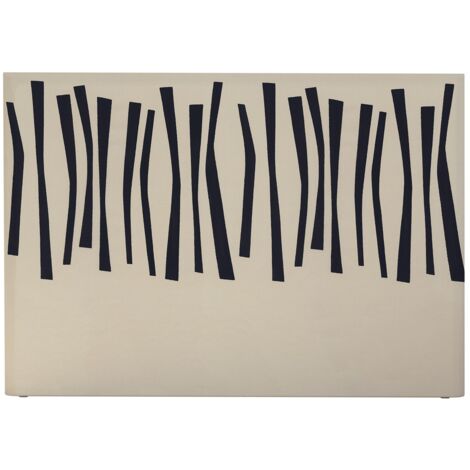 BELLECOUR LITERIE  Tête de lit déhoussable PALISSADE 140x110 cm  Coloris Noir