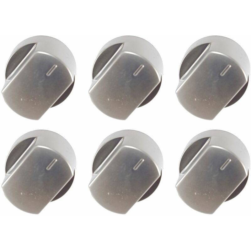 Ufixt - Silver Replacement Compatible Cooker Oven Control Knob For Belling Stoves New World x 6