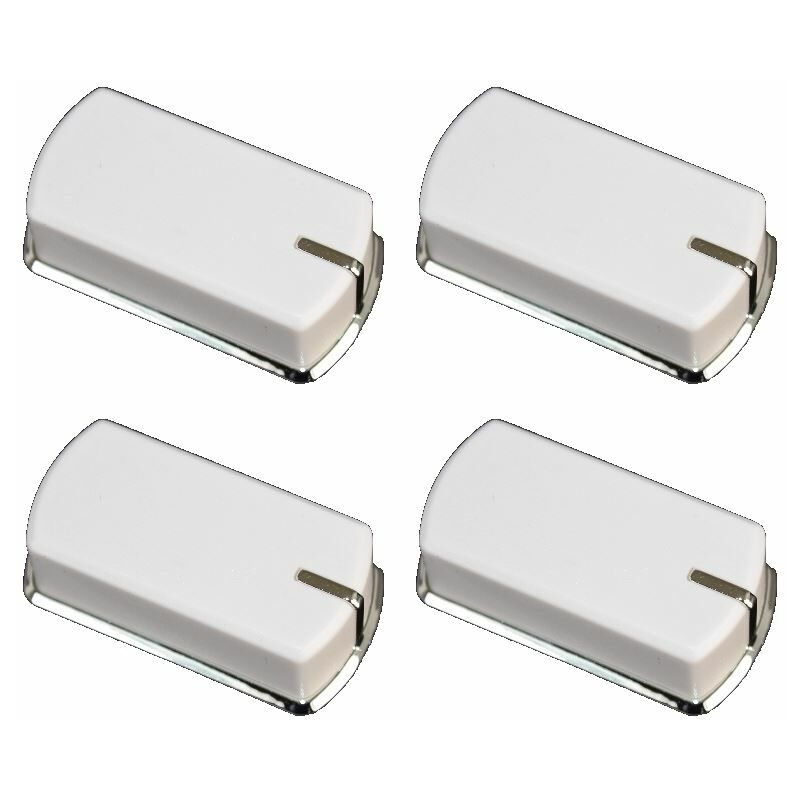 Ufixt - Belling Compatible White Silver Oven Cooker Hob Grill Control Knob Pack of 4