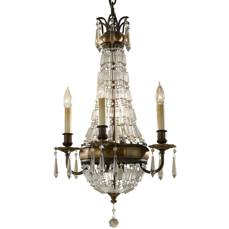 Bellini - Chandelier 4 Light British Bronze Finish, E14 - Elstead