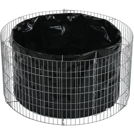 bellissa Gabionen Hochbeet Basic rund Ø 81cm x 40cm Trennfolie Steingabione