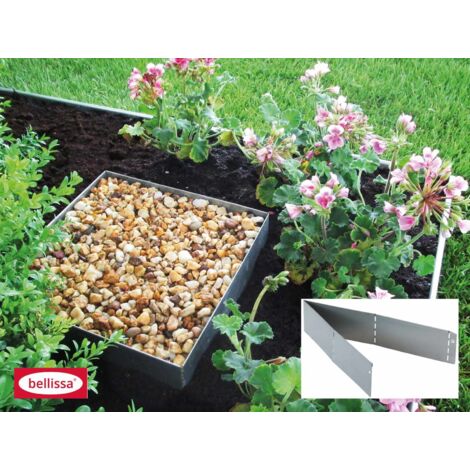 Bellissa Rasenkante Square verzinkt 40x40cm H20cm Beetumrandung Beeteinfassung