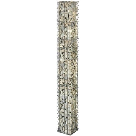 bellissa Steinsäule eckig 20 x 20 x 125 o 175 cm Gabione Steinkorb Säule Auswahl