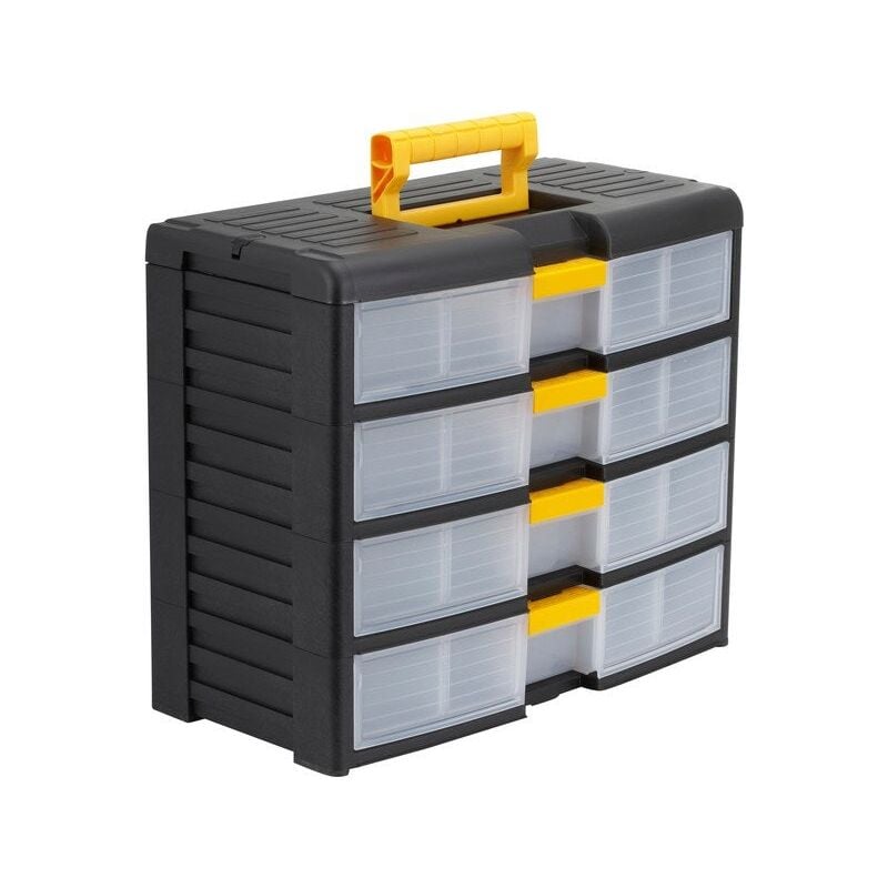 Casier de rangement plastique, 4 tiroirs storage, H.33.4x l.39.1x P.19.7 cm - Terry