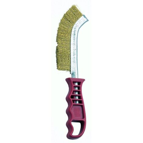Bellota 50806-A Brosse manuelle avec manche en plastique, aile droite en laiton
