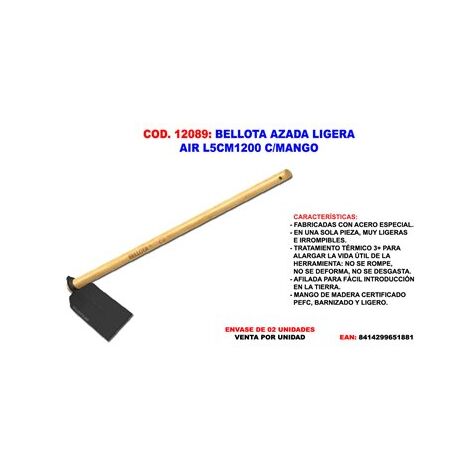 BELLOTA bellota azada ligera air l5cm1200 c-mango , bellota azada ligera air l5cm1200 c-mango