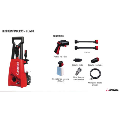BELLOTA bellota hidrolimpiadora-hidrolavadora hl1400e 1,4kw 120 bar