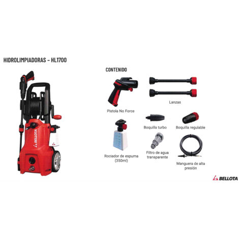 bellota hidrolimpiadora-hidrolalavadora hl1700e 1,7kw 140 bar