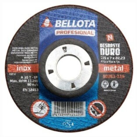 Bellota Metallschleifscheibe 50351-115x22,2x7,0 mm