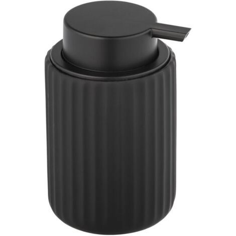 Belluno liquid soap dispenser, 300 ml capacity, "soft touch" ceramic, Ø 8x13.5 cm, Black