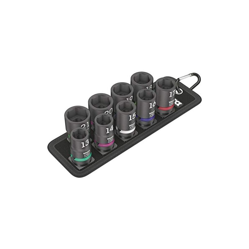 

Wera - Belt C Impaktor 1 Juego de llaves de vaso, de arrastre de 1/2', 9 piezas
